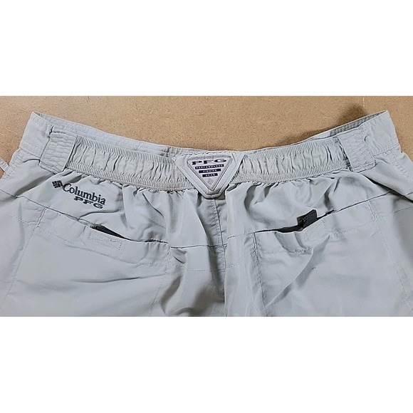 Columbia Shorts Mens 36, 10"‎ gray Omni Shade PFG Cargo Utility Fishing Outdoor - Picture 7 of 8
